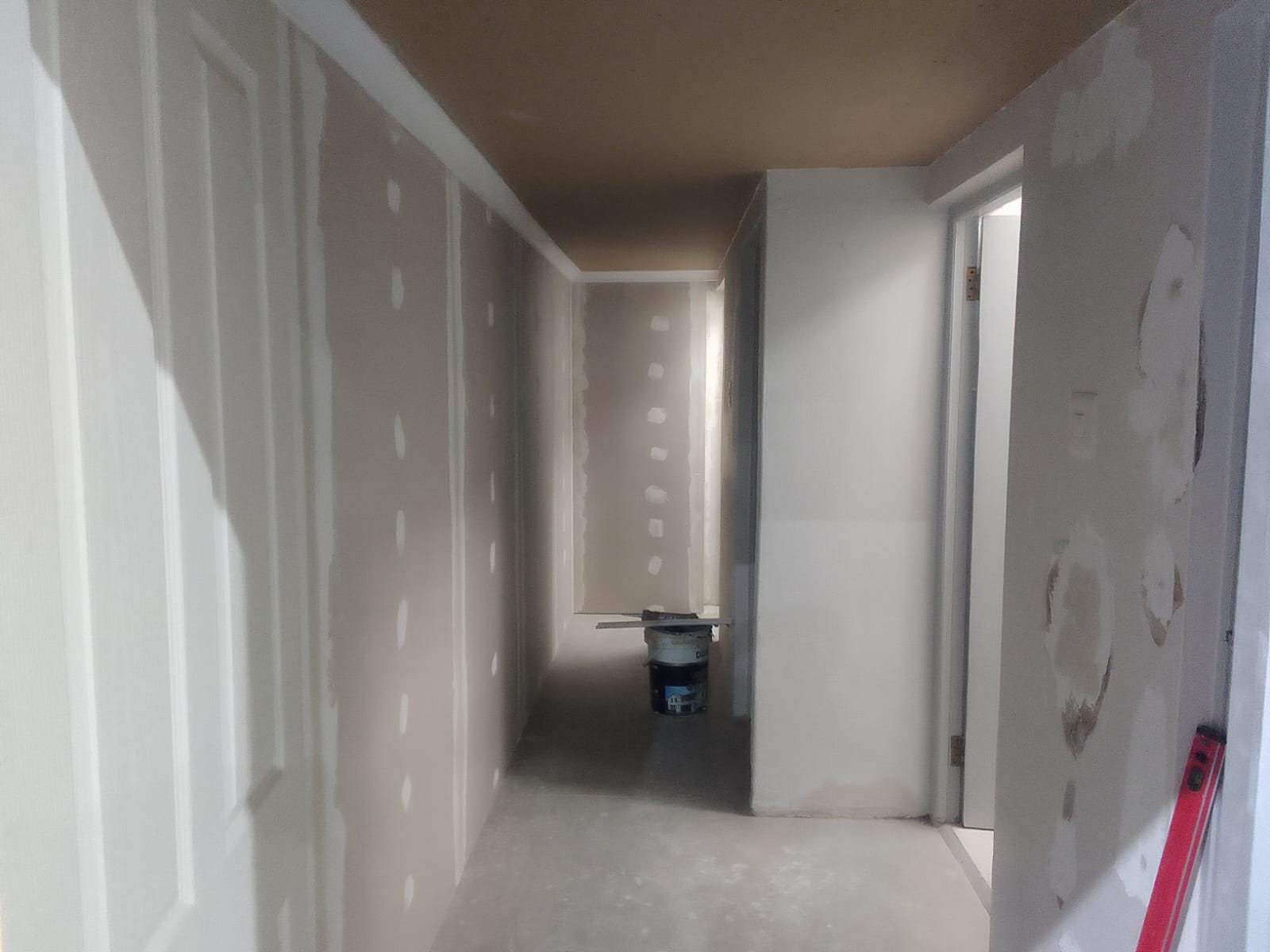 Before ceiling and walls